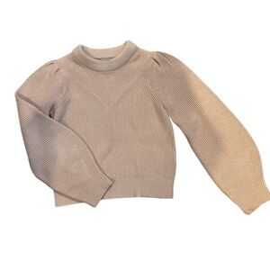 Joie Beautiful Beige Sweater with accented shoulders/sleeves